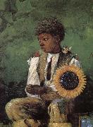 Winslow Homer Dedicated to the teacher s sunflower oil